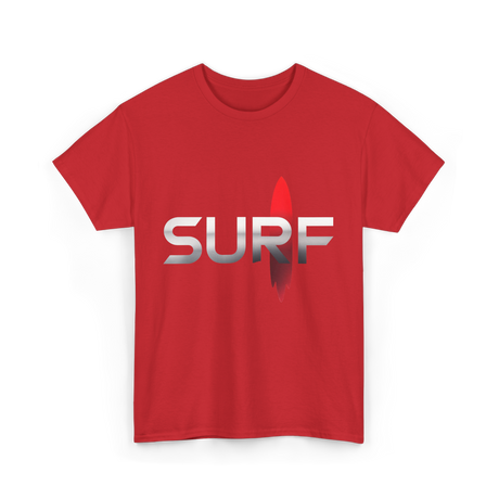 Surf Surfing Surfer T-Shirt - Red