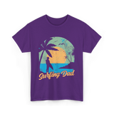 Surfing Dad Surfing Surfer T-Shirt - Purple