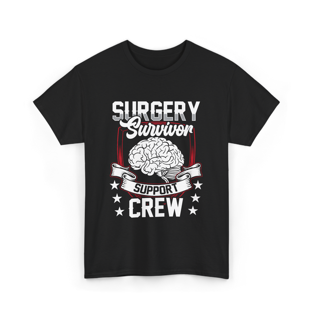 Surgery Survivor Support Crew T-Shirt - Black