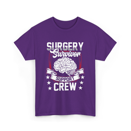 Surgery Survivor Support Crew T-Shirt - Purple