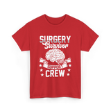 Surgery Survivor Support Crew T-Shirt - Red