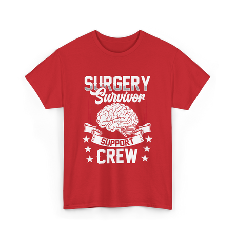 Surgery Survivor Support Crew T-Shirt - Red