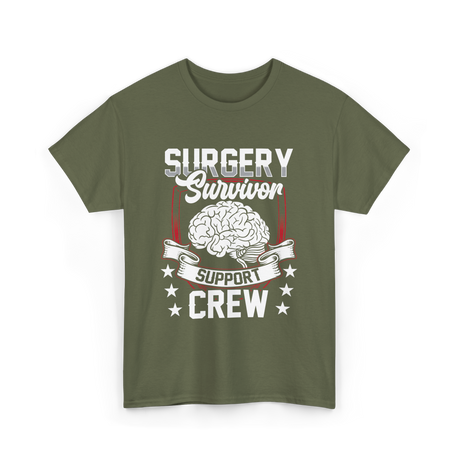 Surgery Survivor Support Crew T-Shirt - Military Green