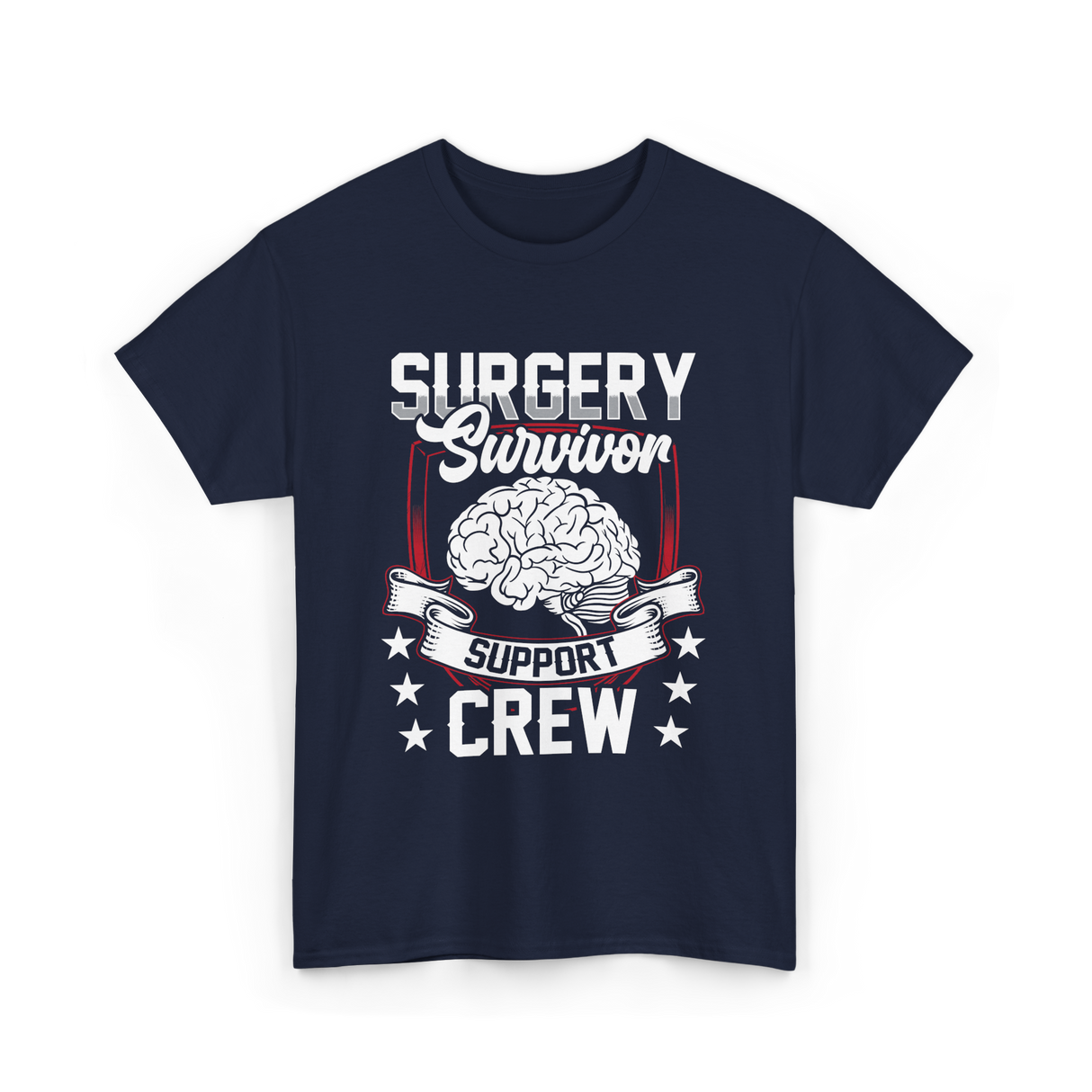 Surgery Survivor Support Crew T-Shirt - Navy