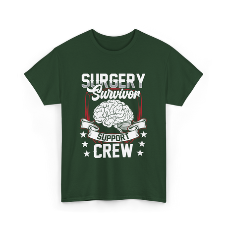 Surgery Survivor Support Crew T-Shirt - Forest Green