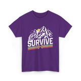 Survive Survival Bushcraft T-Shirt - Purple