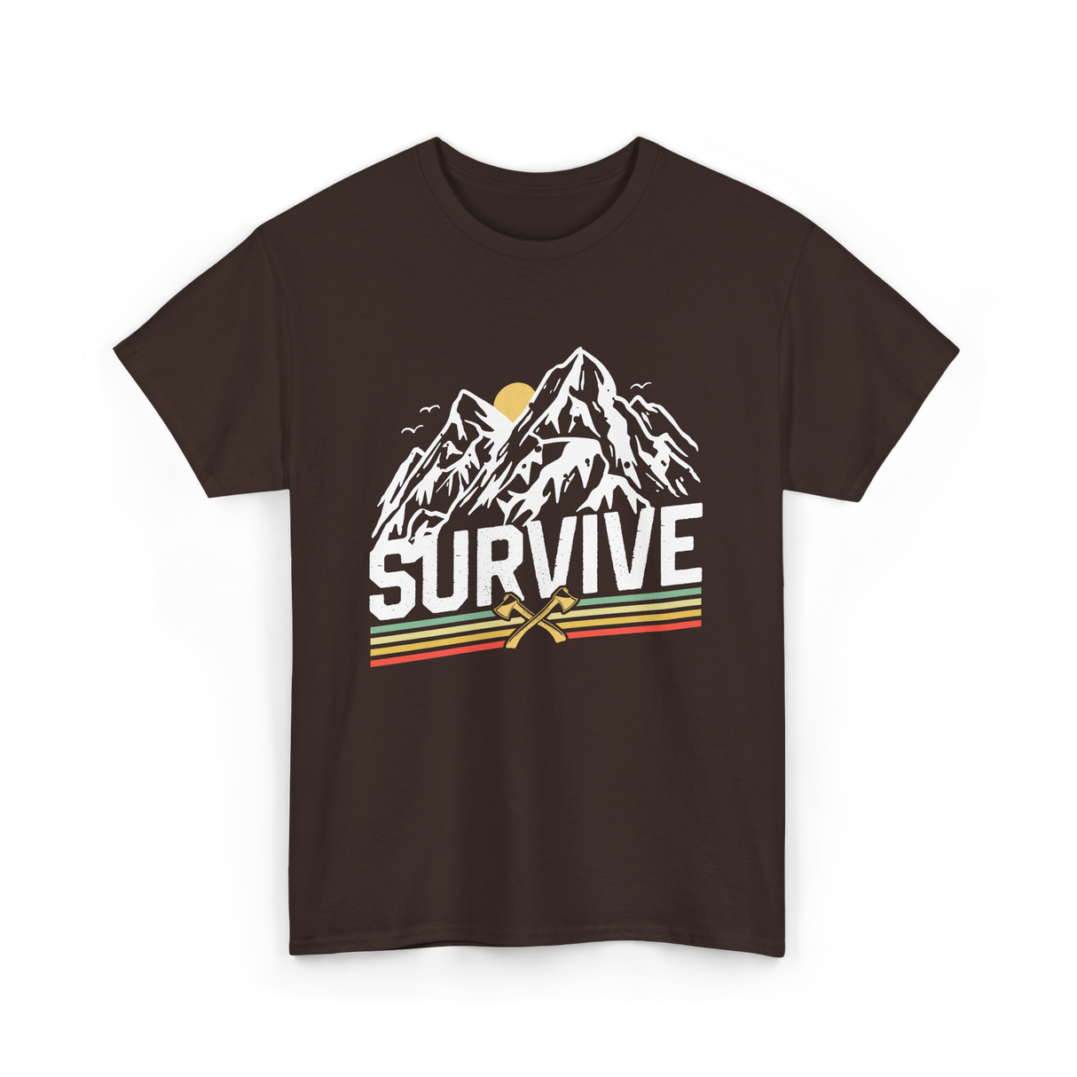 Survive Survival Bushcraft T-Shirt - Dark Chocolate