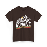 Survive Survival Bushcraft T-Shirt - Dark Chocolate