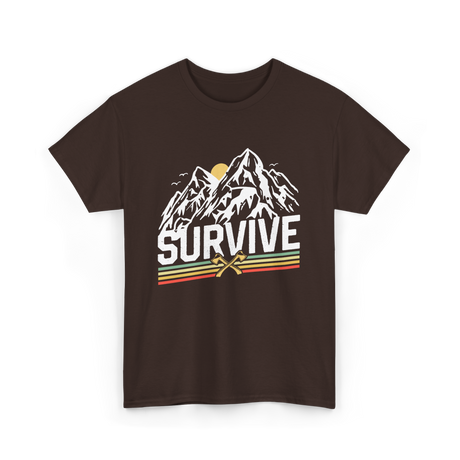 Survive Survival Bushcraft T-Shirt - Dark Chocolate