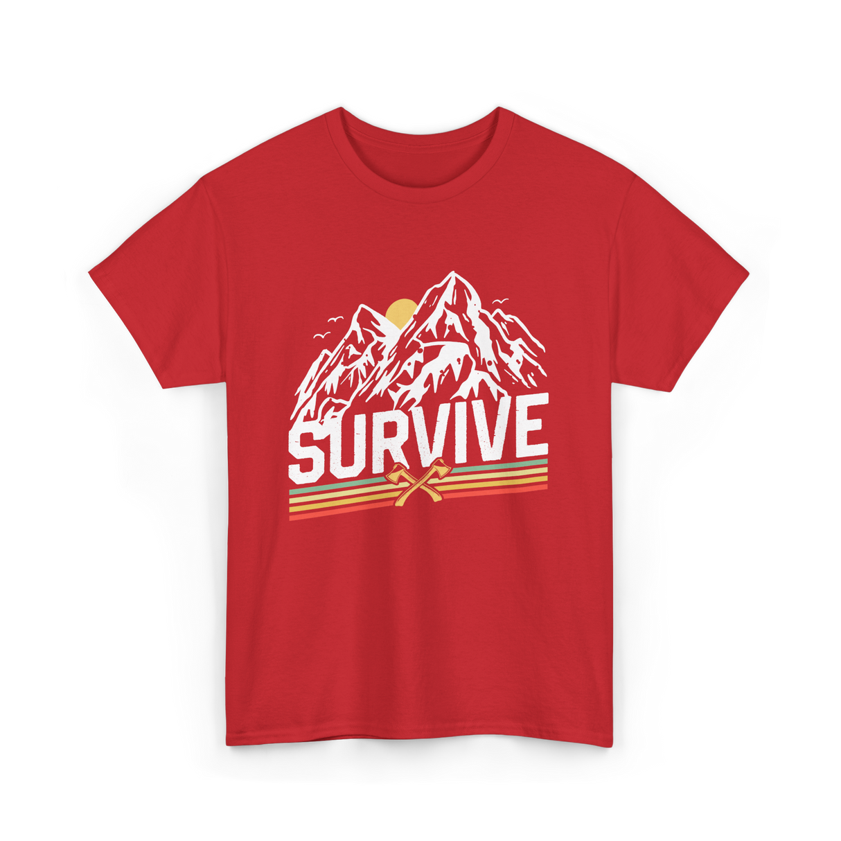 Survive Survival Bushcraft T-Shirt - Red