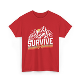 Survive Survival Bushcraft T-Shirt - Red