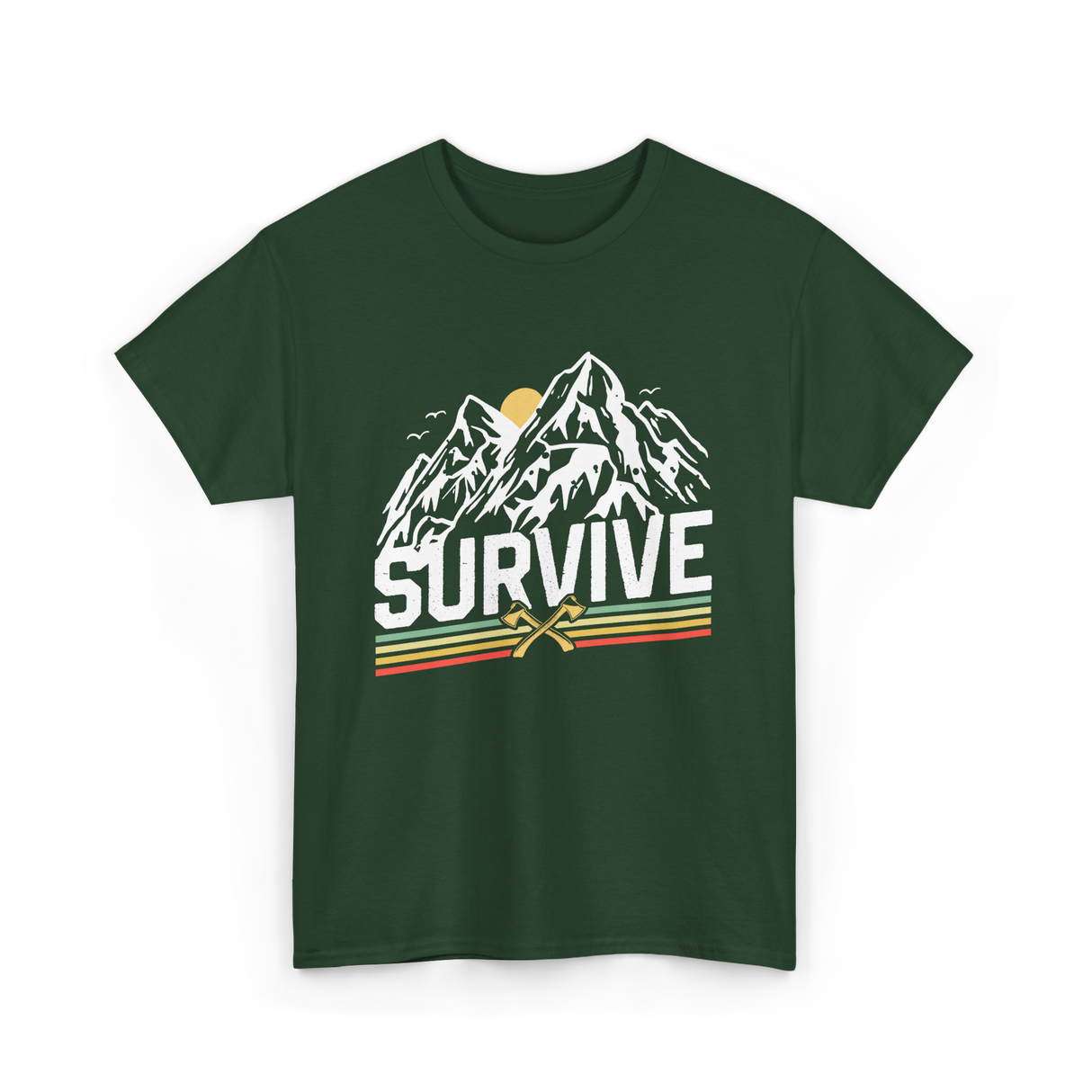 Survive Survival Bushcraft T-Shirt - Forest Green