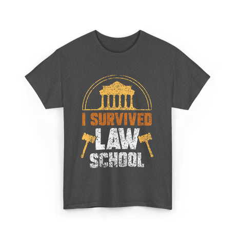 Survived Law School Lawyer T-Shirt - Dark Heather