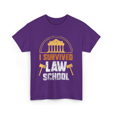 Survived Law School Lawyer T-Shirt - Purple