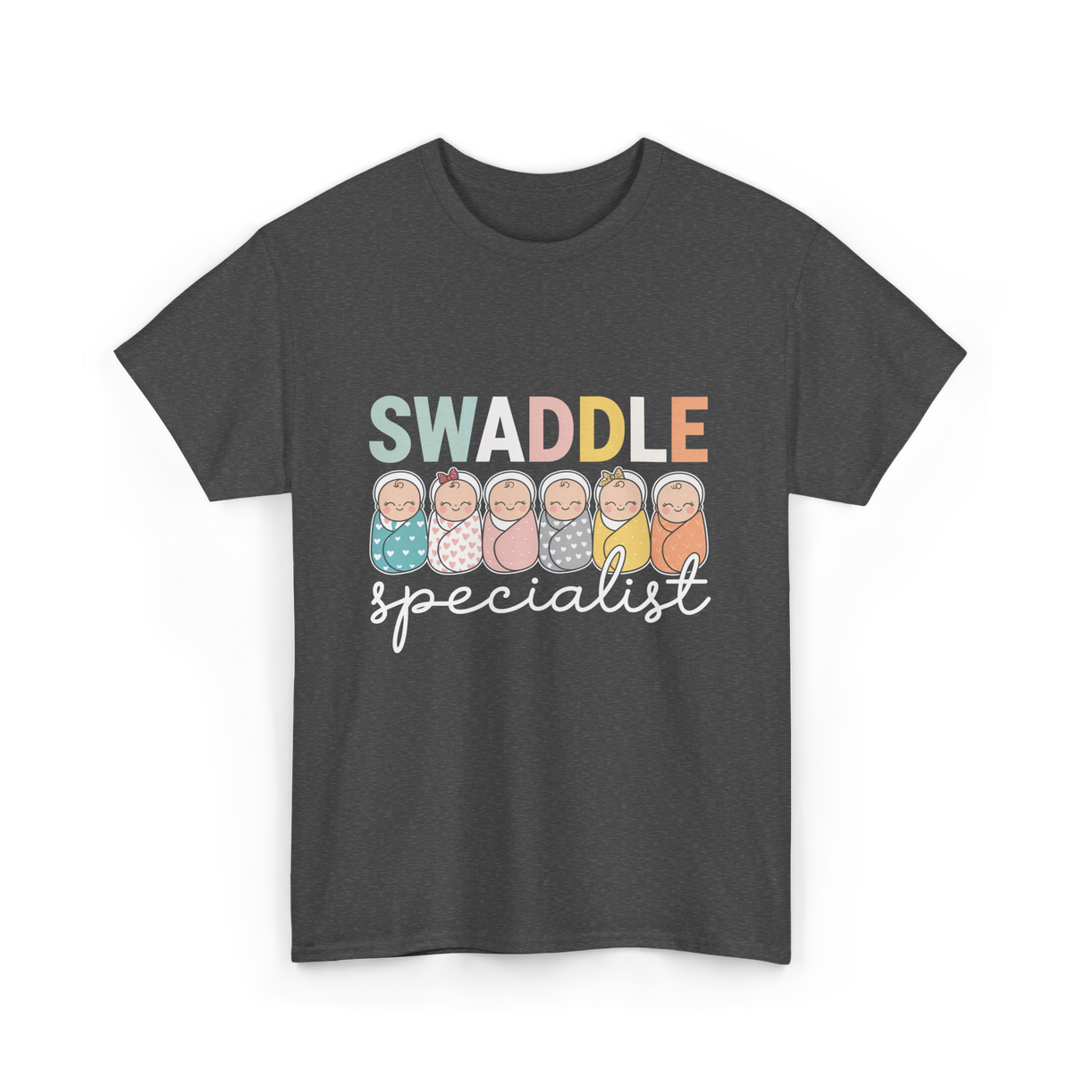 Swaddle Specialist Baby Care T-Shirt - Dark Heather