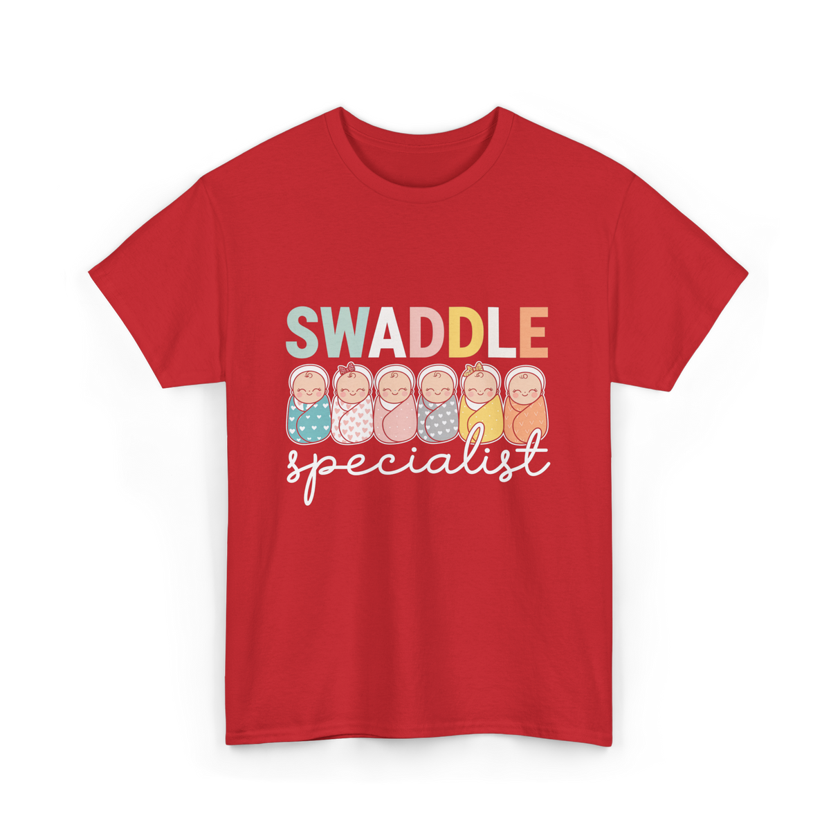 Swaddle Specialist Baby Care T-Shirt - Red