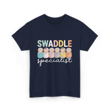 Swaddle Specialist Baby Care T-Shirt - Navy