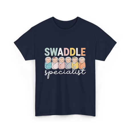 Swaddle Specialist Baby Care T-Shirt - Navy