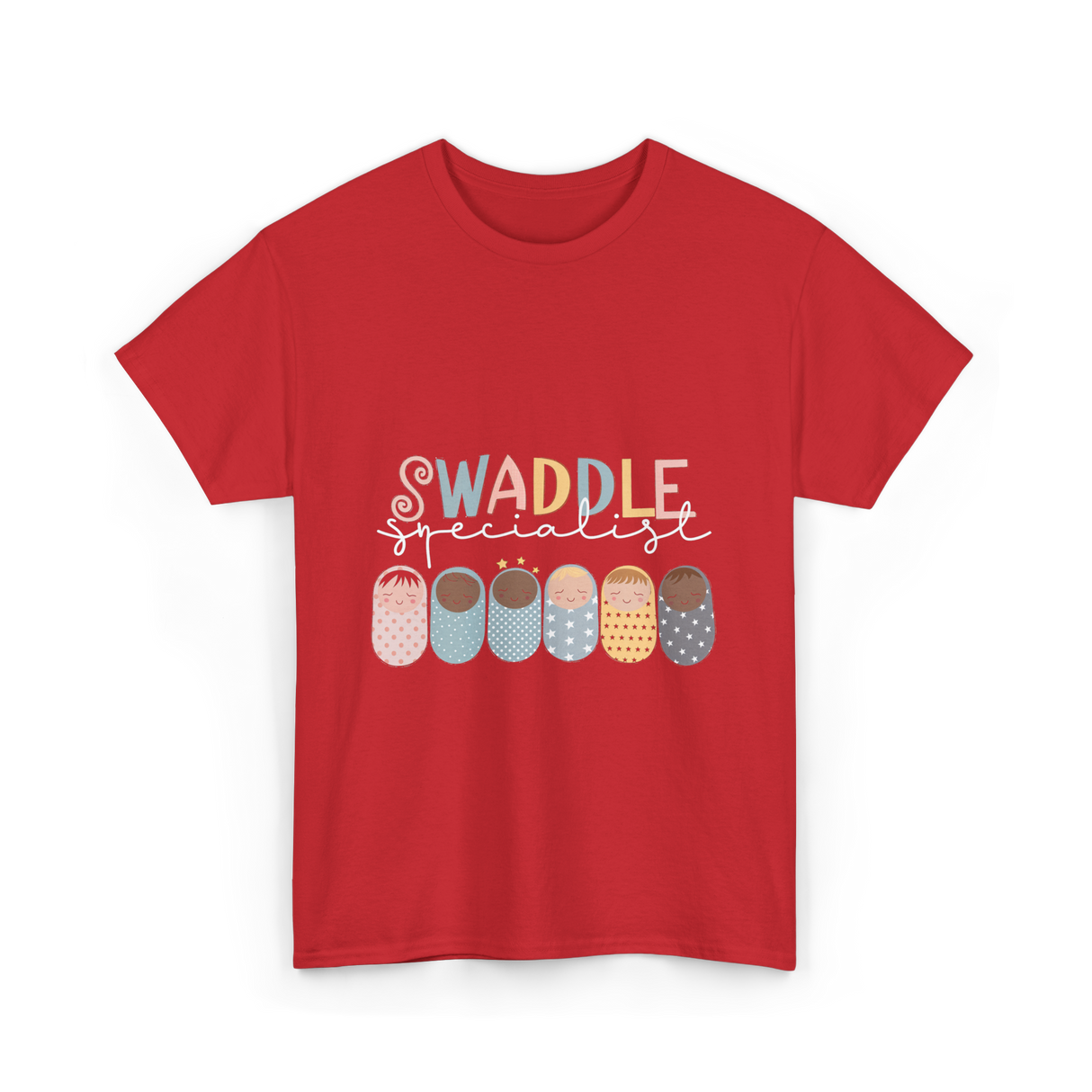 Swaddle Specialist Baby Care T-Shirt - Red