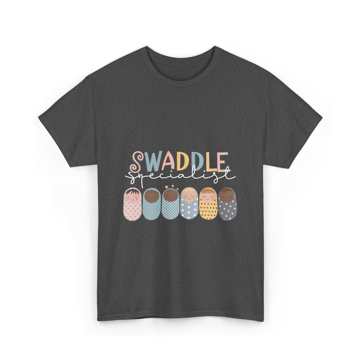 Swaddle Specialist Baby Care T-Shirt - Dark Heather