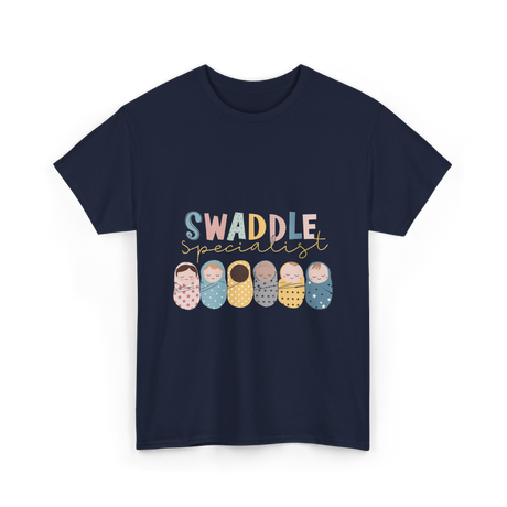 Swaddle Specialist Baby Care T-Shirt - Navy