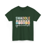 Swaddle Specialist Baby Care T-Shirt - Forest Green