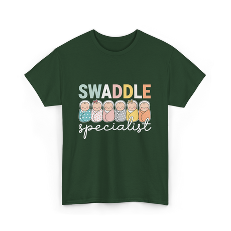 Swaddle Specialist Baby Care T-Shirt - Forest Green