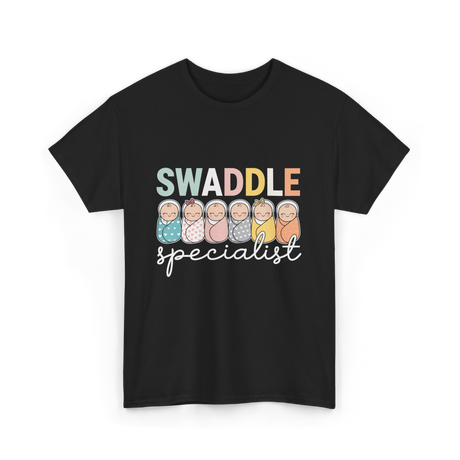 Swaddle Specialist Baby Care T-Shirt - Black