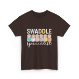 Swaddle Specialist Baby Care T-Shirt - Dark Chocolate