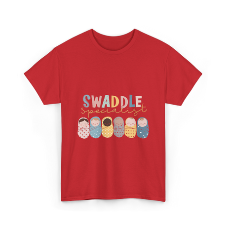 Swaddle Specialist Baby Care T-Shirt - Red