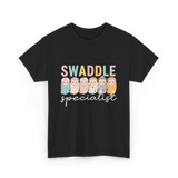 Swaddle Specialist Neonatal Nurse T-Shirt - Black