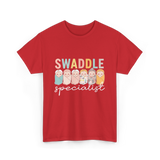 Swaddle Specialist Neonatal Nurse T-Shirt - Red