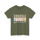 Swaddle Specialist Neonatal Nurse T-Shirt - Military Green