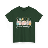 Swaddle Specialist Neonatal Nurse T-Shirt - Forest Green