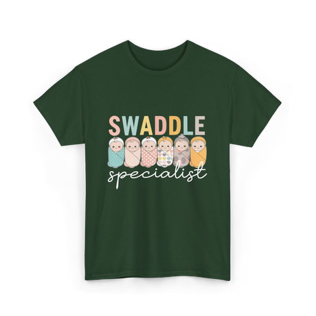 Swaddle Specialist Neonatal Nurse T-Shirt - Forest Green