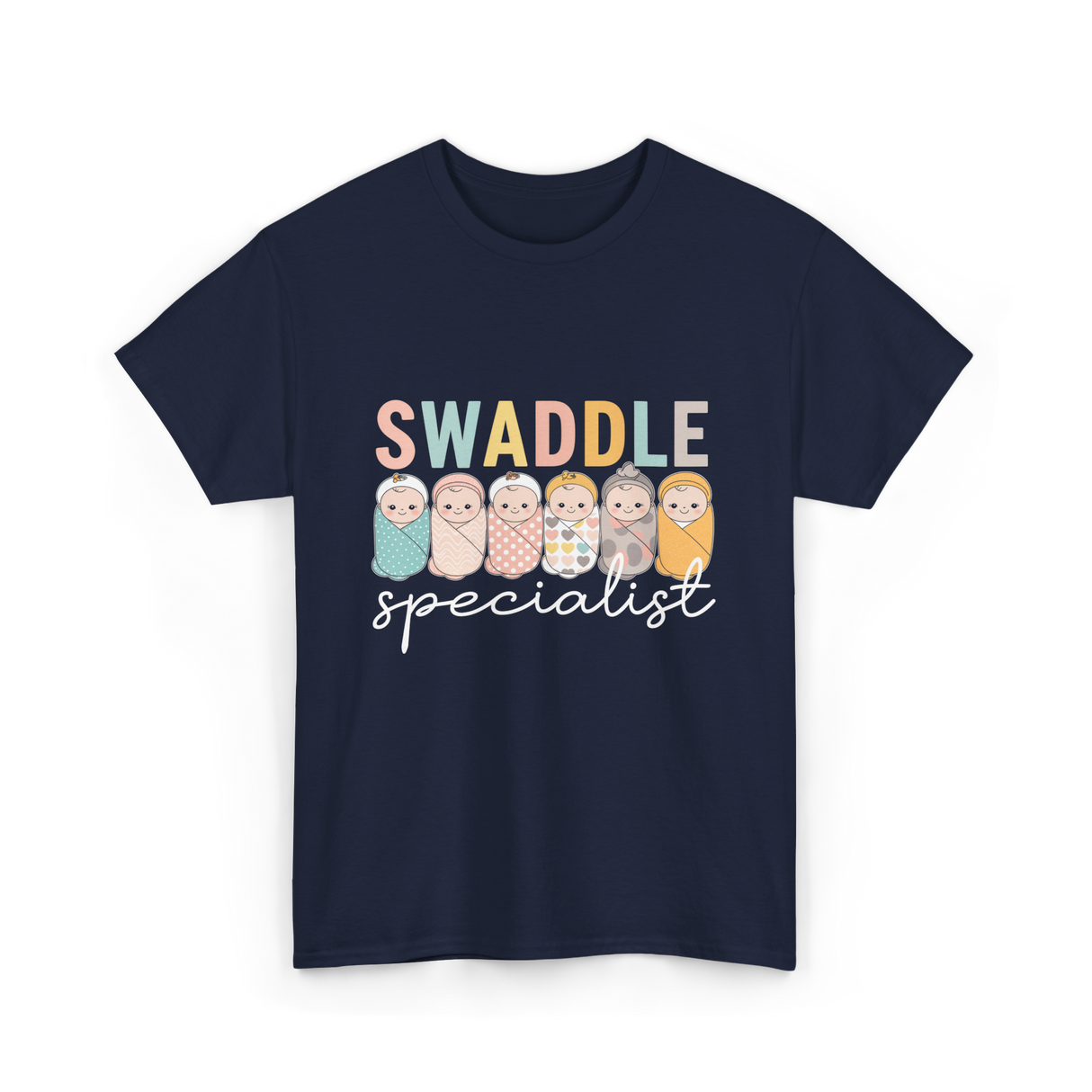 Swaddle Specialist Neonatal Nurse T-Shirt - Navy