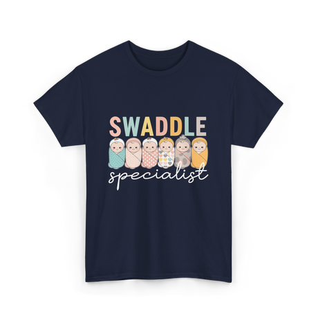 Swaddle Specialist Neonatal Nurse T-Shirt - Navy