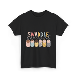 Swaddle Specialist Swaddling Babies T-Shirt - Black