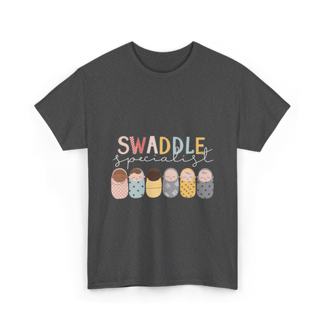 Swaddle Specialist Swaddling Babies T-Shirt - Dark Heather