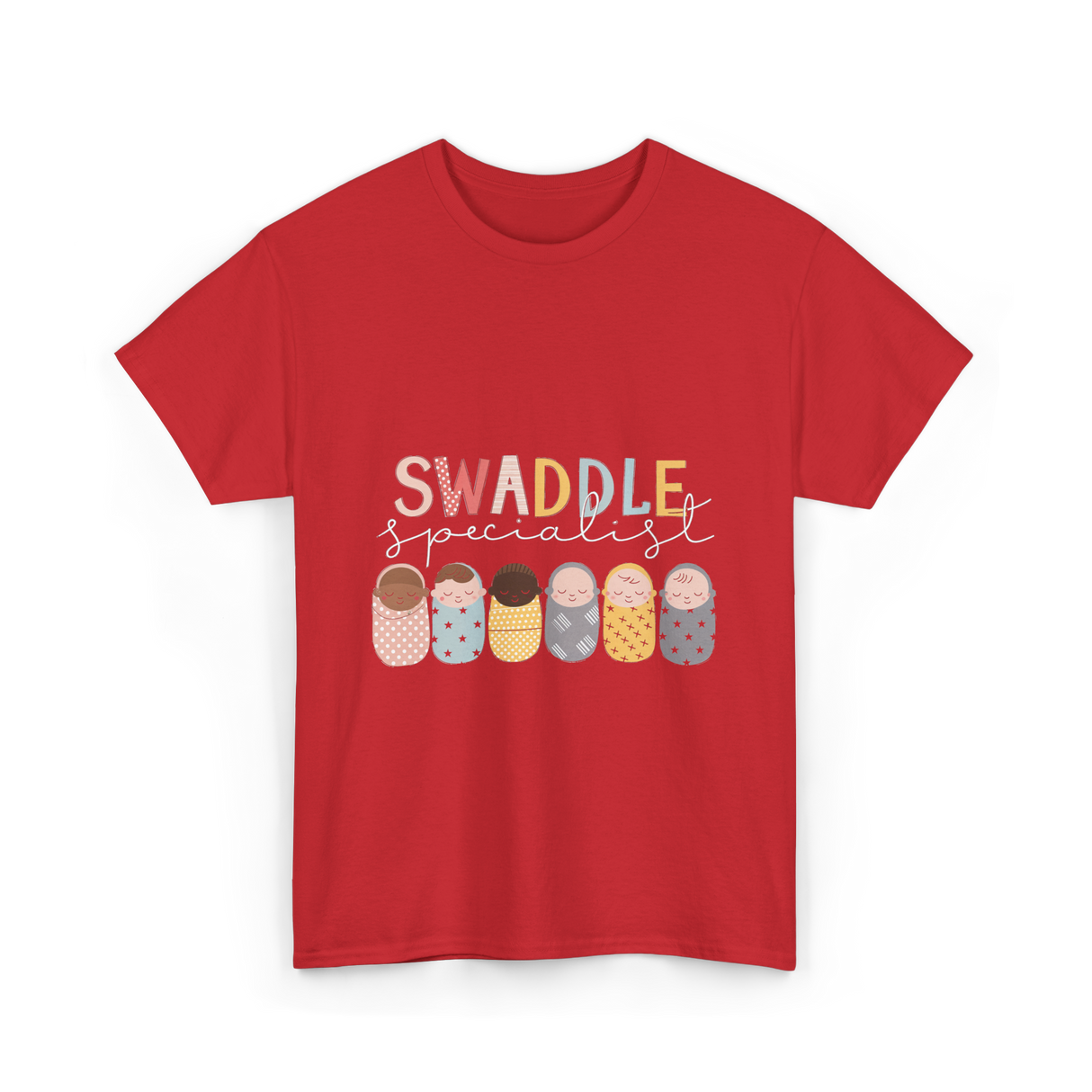 Swaddle Specialist Swaddling Babies T-Shirt - Red