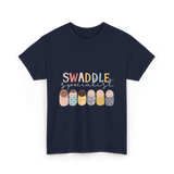 Swaddle Specialist Swaddling Babies T-Shirt - Navy