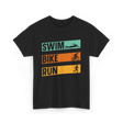 Swim Bike Run Triathlon Sports T-Shirt - Black