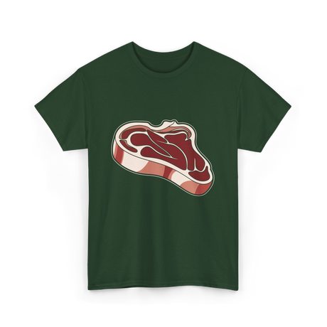 T Bone Steak Meat Lovers T-Shirt - Forest Green