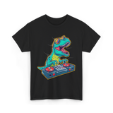 T Rex DJ Party DJ T-Shirt - Black