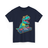 T Rex DJ Party DJ T-Shirt - Navy