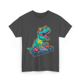 T Rex DJ Party DJ T-Shirt - Dark Heather