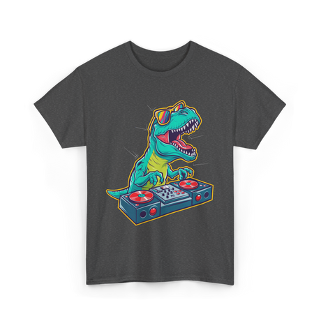 T Rex DJ Party DJ T-Shirt - Dark Heather