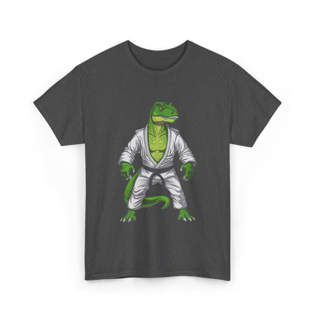 T-Rex Martial Arts Dinosaur T-Shirt - Dark Heather