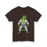 T-Rex Martial Arts Dinosaur T-Shirt - Dark Chocolate