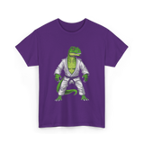 T-Rex Martial Arts Dinosaur T-Shirt - Purple